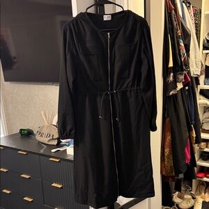 Blank NYC Black Long Sleeve Dress with Zip Front